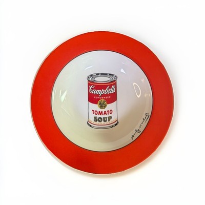 Campbell's Tomato Soup Can Ceramic Soup Bowl - Andy Warhol - RARE