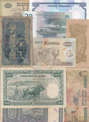 World Banknotes, Lot of 9, Mixed Collection, WBN-27 - Picture 2 of 2