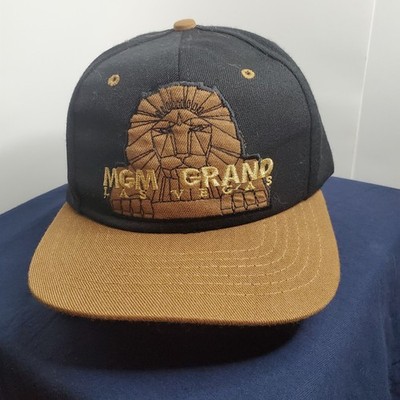 Vintage MGM Grand Lion Black Gold 1993 Las Vegas Hat