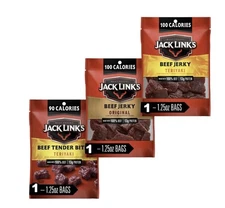 Beef Jerky 3 Pack Original & Teriyaki Beef Tender Bites Snack Pack