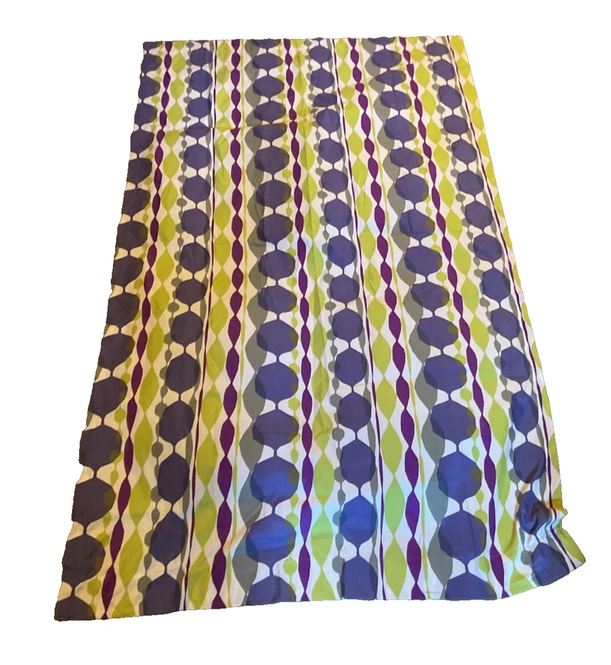 1 Crayola Sis Covers BeJeweled Rod Pocket Window Curtain Panel Purple Lime Green - Image 2 of 4