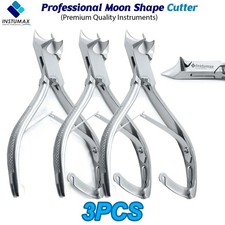 Stainless Steel Ingrown Toe Nail Clipper Cutter Moon Shape Pedicure Tool