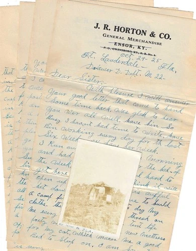 3 1920s Letters Fort Lauderdale Land Boom Era Letters Florida FL Antique Photo