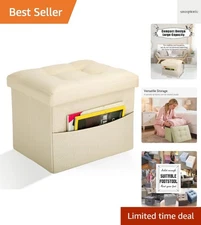 Ottoman Storage Ottoman Foot Rest Stool Foldable Bench with Storage Student D...