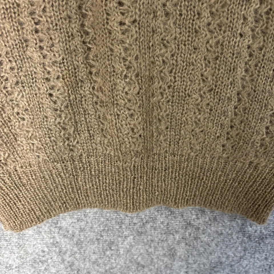 Suéter Vintage Bloomingdales Mujer Beige Mohair Angora Cabello de Conejo Se Ajusta Mediano Foto 4 de 4