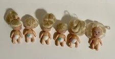 Vintage TYCO QUINTS 1990 Lot of 6 Dolls (1-5 and bottle drinker)