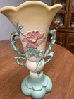 Hull art double handed woodland Vase W2 12.5” Tall  Mint Cond.  Circa 1940-1949.
