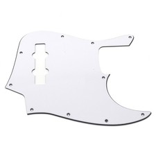 3Ply PVC 4 Strings Jazz Bass Pickguard 10 Hole J Bazz Scratch Plate White