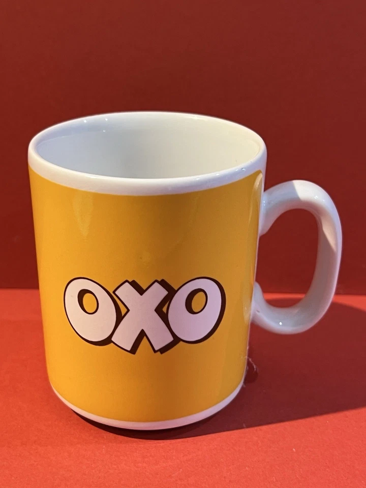 Taza retro vintage 1991 Oxo amarillo cubo de salsa Foto 4 de 4