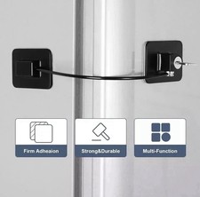 2 Pack Fridge Lock Freezer Lock with 4 Key for Child Safety Refrigerator Locks