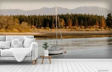 3D Forest River Wallpaper Wall Mural Removable Self-adhesive Sticker5168