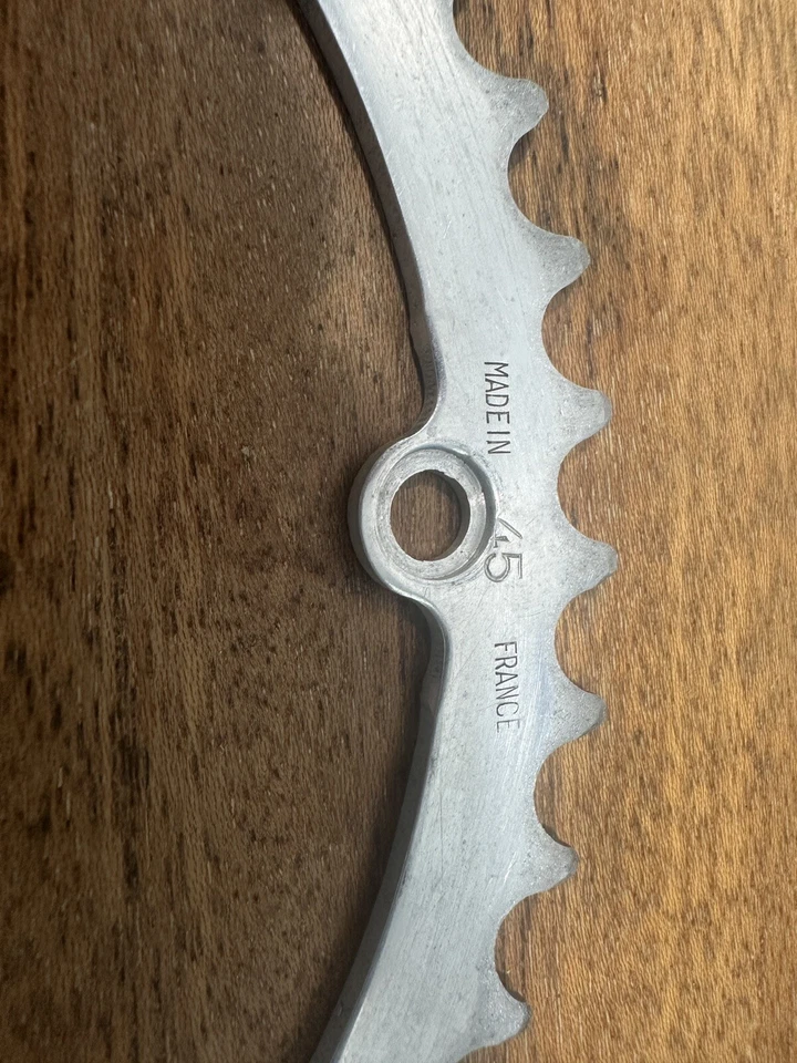 Plato vintage TA Specialities 45 dientes 152 BCD 6 pernos T.A. Hecho en Francia Foto 2 de 4