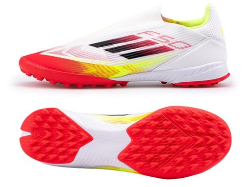 Adidas Men F50 League LL TF Cleats Futsal White Soccer Boot Spike Shoes IE1234