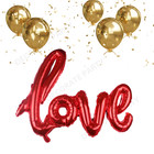 Red Love Foil Balloons 30" Valentines Day I Love You Romantic Heart Foil Balloon