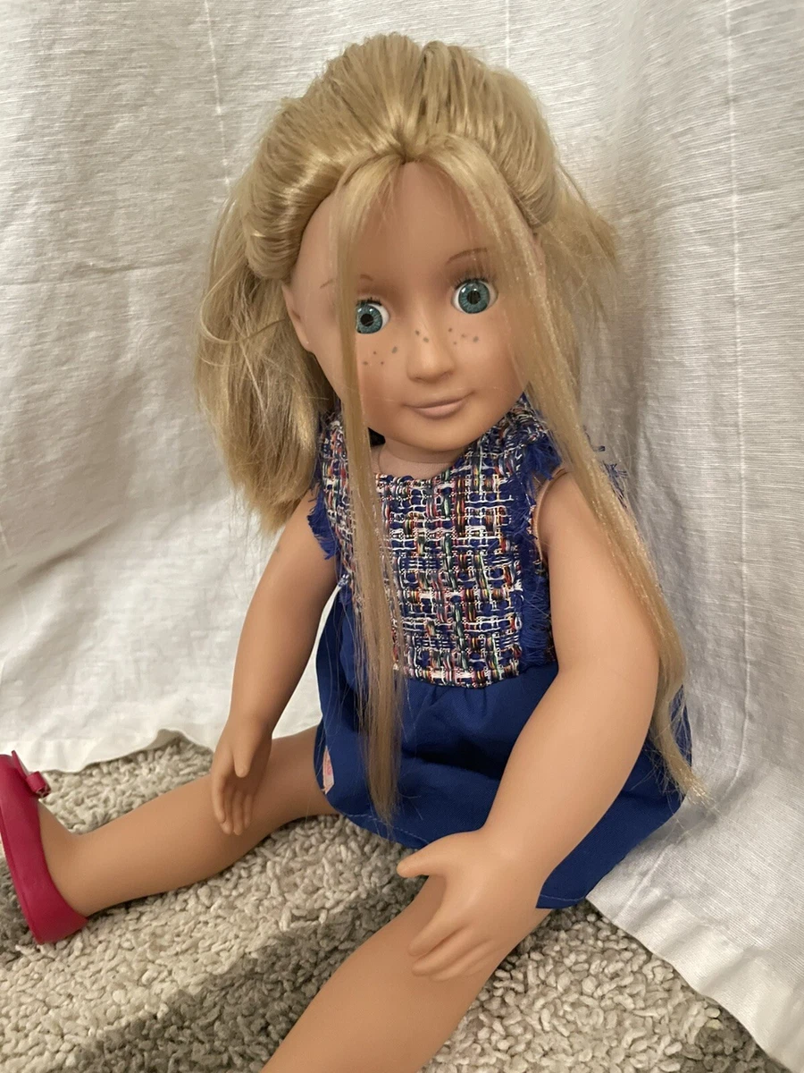 Our Generation Girl Doll Custom Hairstyle With Dress And