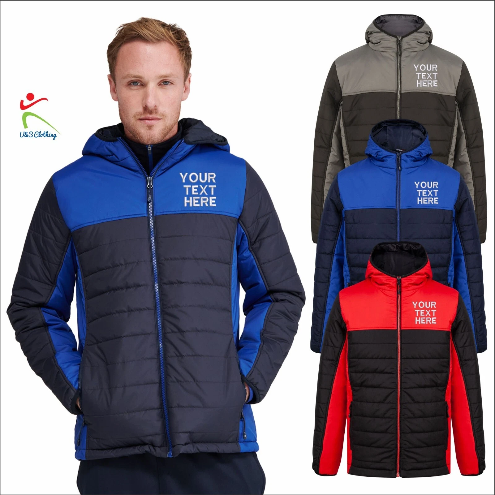 Personalised Unisex Adults Jacket Custom Text Contrast Padded Outdoor Top XS-3XL
Opens in a new wind