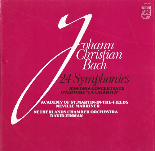 5LP Box BACH JC 24 Symphonies MARRINER ZINMAN ASMF Philips 6768336 Red Label NM