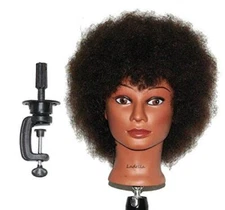 Ladella Beauty Cosmetology Mannequin Afro Head 100% Human Hair Ethnic