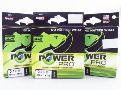 PowerPro White 135m 0.06mm - 0.23mm Braided Line Geflochtene Schnüre Made in USA