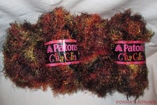 LOT OF 4 PATONS CHA CHA YARN - TROPEZ BROWNS -77 YARDS EA