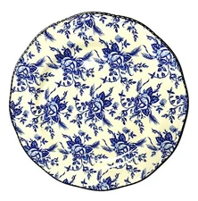 Wood & Sons Colonial Rose Blue 11" Replacement Dinner Plate Made in England