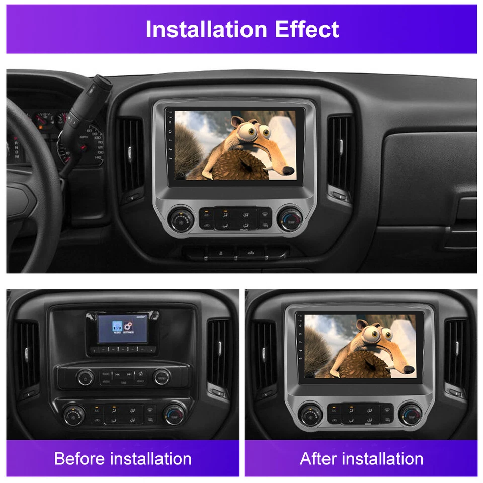 10.1" Android 15 Car Stereo Radio GPS For Chevrolet Silverado GMC Sierra 2014-18 - Image 4 of 4