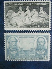 Jefferson Davis, Robt E Lee & 'Stonewall' Jackson Stamps