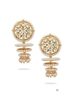 Indian Bollywood Style Gold Plated Kundan Earrings Maroon Studs Jewelry Set  | eBay