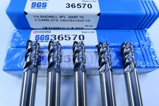 LOT ( 5 PCS )  KYOCERA SGS 36570 CARBIDE 1/4" Z-CARB END MILLS LATHE CNC TOOLS