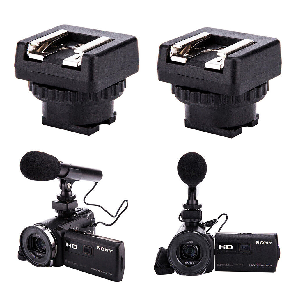 2PCS Cold Shoe Adapter Converter fits Sony HDR-CX900/B FDR-AX100/B HDR-PJ790VE