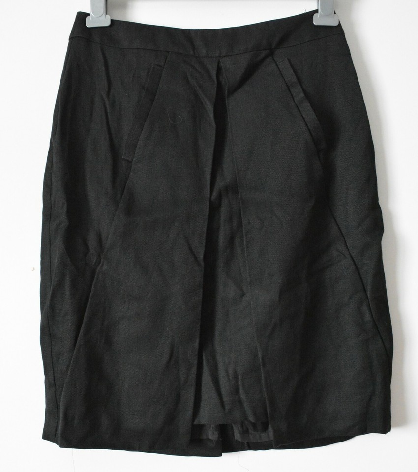 Veronika Maine Skirt Womens Size 10 Black A Line Pockets