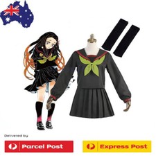 DemonSlayer Kamado Nezuko Costume Cosplay JK School Uniform Black Sailor Costume