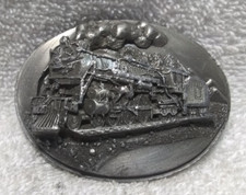 Siskiyou Steam Locomotive Train Belt Buckle 1988 S-80 Great Vintage Condition