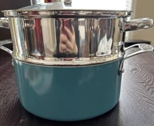 Gotham Steel 5qt Stock Pot/Dutch Oven w/lid Turquoise Cooking Replacement