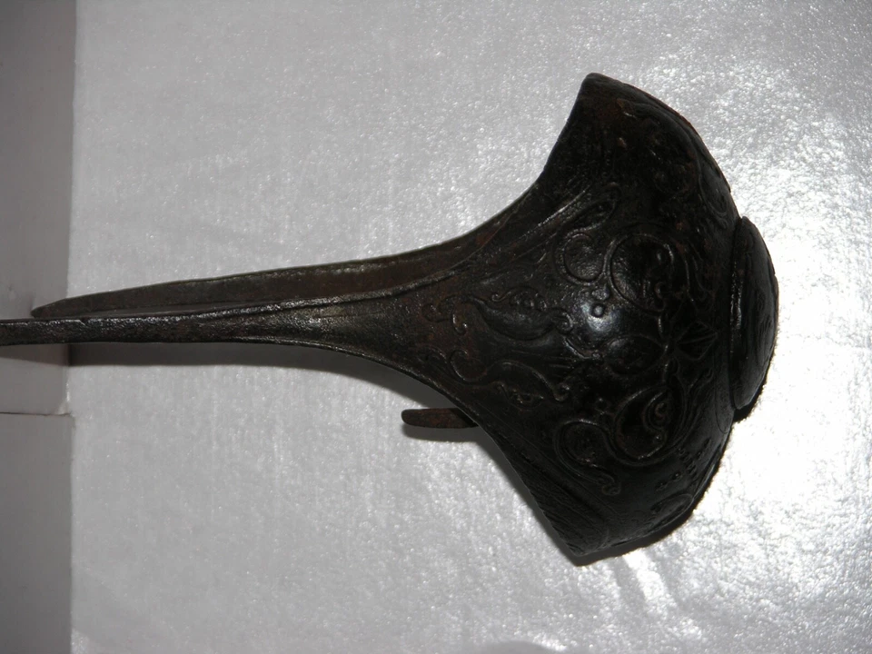 Carregador de focinho antigo preto pistola de pólvora Pommel - Imagem 4 de 4