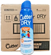 Cutter 4 oz. Dry Mosquito Insect and Repellent Aerosol Spray 12 Pack