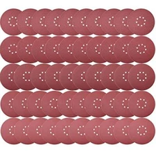50 PCS 9-Inch 8-Hole Drywall Sanding Discs Set -10 PCS Each of 60 80 120 150 ...