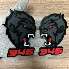 Sasquatch BigFoot Yeti Badges Emblem Red Eye ALPHA SQUATCH Numbers, Fender