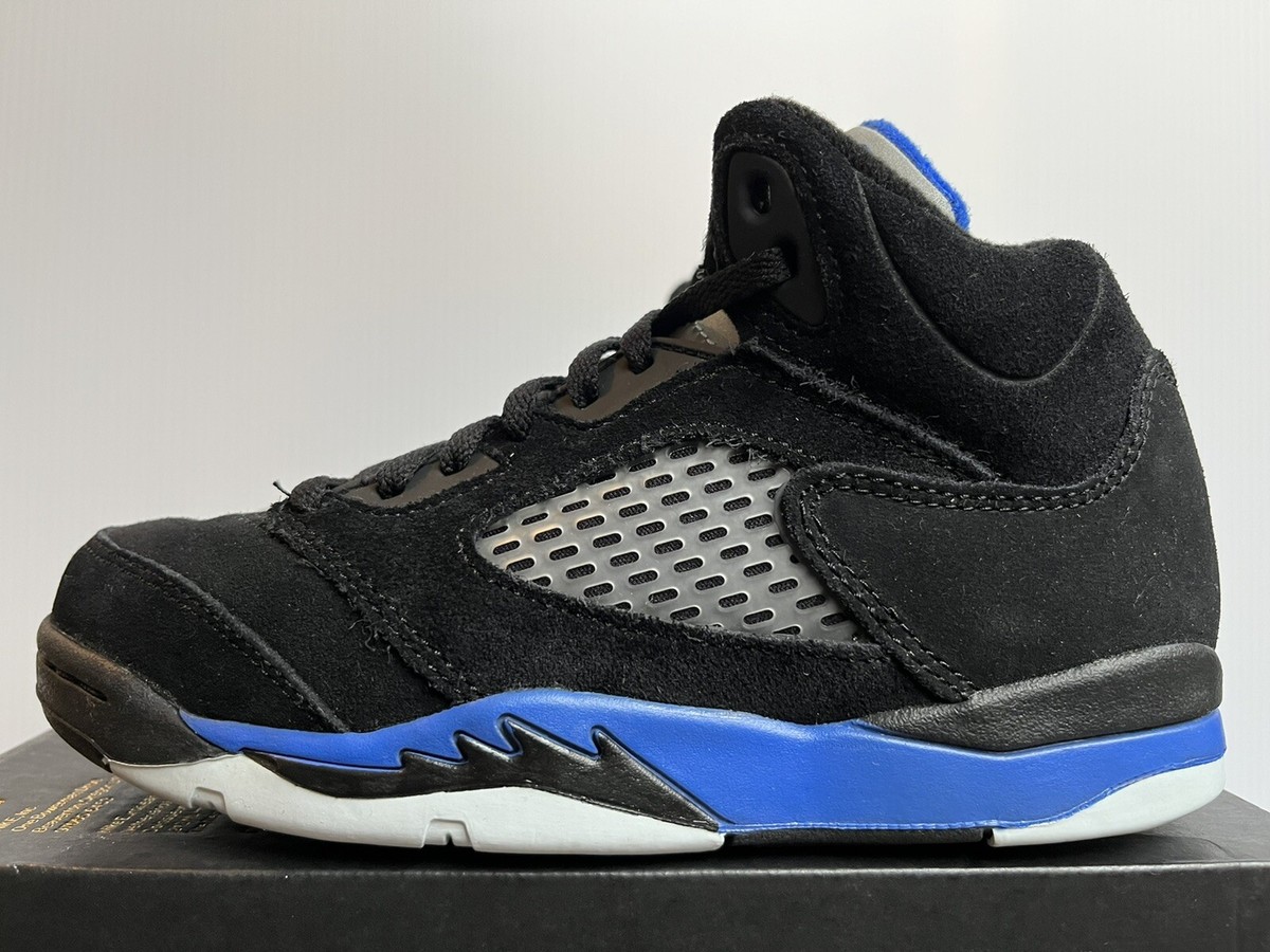 Nike Air Jordan 5 Retro (PS) Black Racer Blue 440889-004 Size 1.5Y
