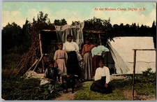 Canada Mi'kmaq Indigenous Family At Camp Digby Nova Scotia Unposted Postcard