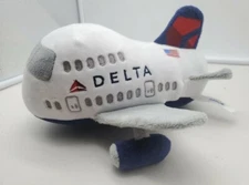 Daron Travel Delta Airlines Airplane Plush Stuffed Toy Take Off Sound Working