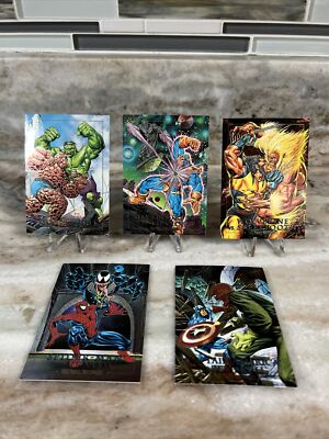 1992 Marvel Masterpieces Dyna-Etch Foil Battle Spectra 5 Card