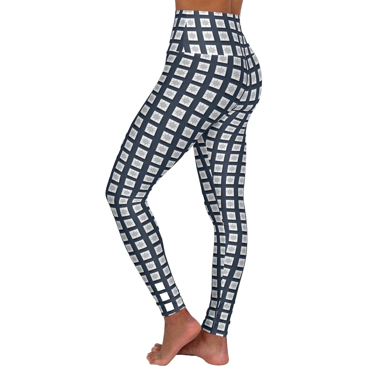 Tamaño Regular cuadros Poliéster Leggings para Mujer