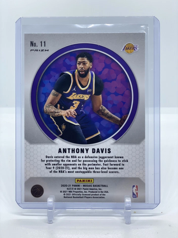 Anthony Davis 2020-21 Panini Mosaic Men of Mastery Mosaic Prizm #11 Lakers - Image 2 of 2