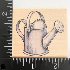 Rubber Stampede Garden Watering Can A1591E Wood Mounted Rubber Stamp