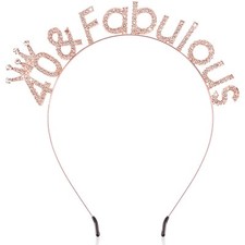 SuPoo Rose Gold 40th Birthday Crown Headband 40th Birthday Decorations Women ...