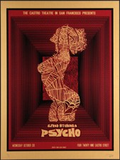 Alfred Hitchcock's Psycho Castro Theatre Silkscreen Movie Poster David O'Daniel