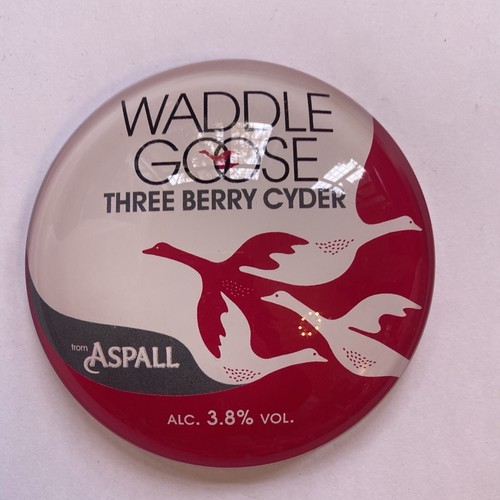 Aspall Waddle Goose Cider Round Fisheye Badge, Beer Pump, Font, Bar Pub