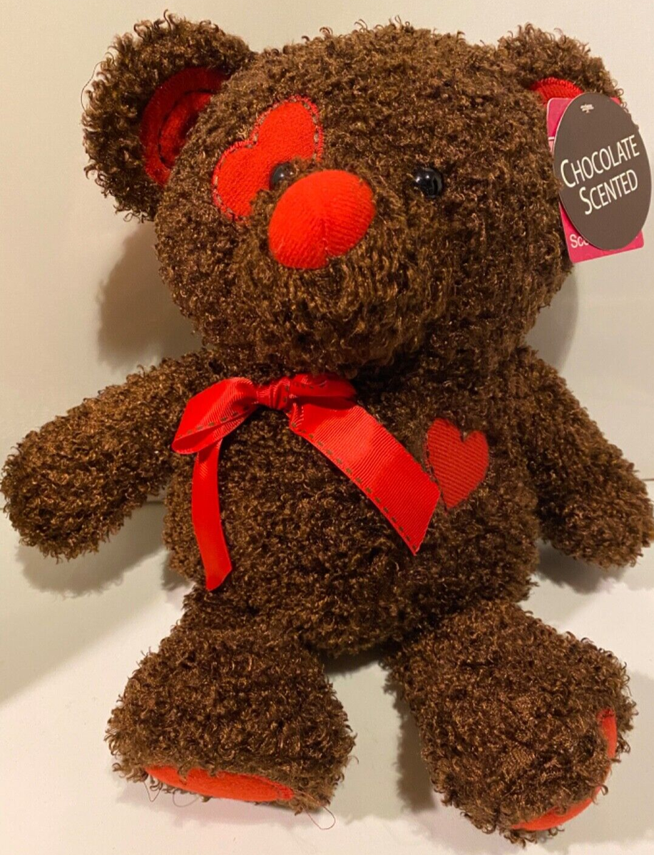 Dan Dee Valentine Chocolate Scented Teddy Bear Heart Stuffed Plush