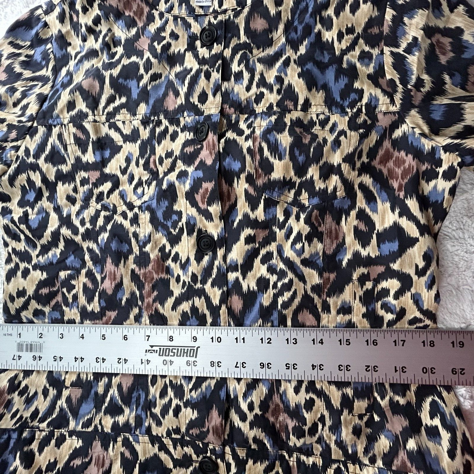 Pendleton Womens Leopard Blouse Button Down Long … - image 7